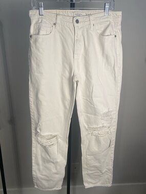 Hidden Los Angeles Women’s White Cream Distressed Jeans Size 28